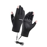 Herren Winter Beheizte Handschuhe Carbon-Verstärkung Heiztechnik Technologie Warm für Motorrad...