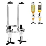 TYBYBB Flaschenhalter Wand Getränkespender für 2 Flaschen, Doppelkopf Dispenser Flaschenhalter,...