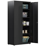 Aktenschrank, Mehrzweckschrank, Stahl-Aufbewahrungsschrank, Werkstattschrank, 180 x 80 x 40 cm,...