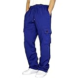 Generisch Sport Herren Hose breite Jogginghose Men grau Wanderhose Herren kurzgröße 25...