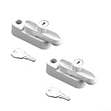 Fensterschloss, T-Form, PVC-Riegel, 2 Stück, Kindersicherung, Türstopper, 10,8 x 8,2 cm,...