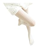 JINSUO SUOSUO Damen-Strickstrumpfhose, Baumwolle, für Herbst und Winter, hohl, solide lange...