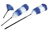 Maximex Staubwedel Set Blau 3-teilig, effiziente Staubbeseitigung, immer der richtige Wedel, 3...