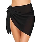 OUDQFCJ 1 Stück Strandrock Strand Wrap Sarong Damen Wickeltuch Chiffon Kurz Bikini Rock für Strand...
