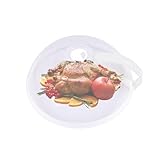 Mikrowellen-Abdeckhaube mit Griff, Mikrowellen-Spritzschutz für Lebensmittel, Teller, Schüssel,...