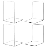 Buchstützen-Set, buchstütze aus 4 transparenten Acrylbuchstützen. Geeignet für Schule, Zuhause,...