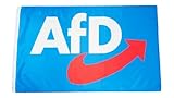Fahne Flagge AfD - Blau - DOPPELSEITIG BEDRUCKT - 90 x 150 cm