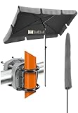 4smile Sonnenschirm Balkon SunnyShade - Sonnenschutz Balkon 3-in-1 SET, Anthrazit - UPF 50+...