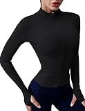 Rapbin Laufjacke Damen Langarm Gym Yoga Fitness Top Sportjacke Atmungsaktive Running Jacken...