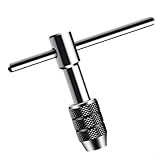 Verstellbarer T-Windeisen mit Ratsche, Chrom-Vanadium-Stahl, Handgewindegewindebohrerhalter für M6...