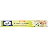Toppits Butterbrotpapier, fettdichtes Qualitätspapier; 1 x 16 Meter, Weiß