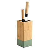 KESPER | Messerblock, Material: Bambus, Kunststoff, Maße: 10 x 10 cm, H: 23 cm, Farbe: Braun, Grün...