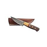 Generisch Damaststahl Jagdmesser mit Holzgriff Survival Outdoor Messer Damast inkl. echte...