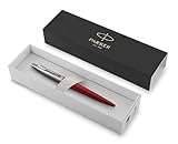 Parker Pen Jotter Premium-Kugelschreiber aus Edelstahl, Kensington, mittlere Spitze, schwarze Tinte,...