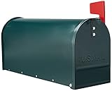 ALUBOX Amerikanischer Briefkasten 22X17X48 cm Briefkasten aus Verzinktem Blech Außenbriefkasten im...