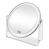 FANCYSEEU 7 Zoll Kosmetikspiegel Makeup Spiegel Doppelseitig mit 1X / 7X Vergrößerung, 360°...