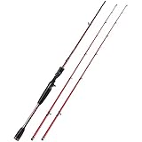 Sougayilang Angelrute, 30 Tonnen Kohlefaser, empfindliche 2-teilige Baitcasting-Rute und Spinnrute...