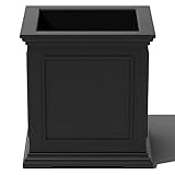 Veradek Brixton Pflanzgefäß Würfel, 50,8 cm, Schwarz