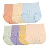HEMOTON 7 Stück Teiliges Damen High Waist Baumwolle Unterhosen Nahtlose Atmungsaktive Slips mit...
