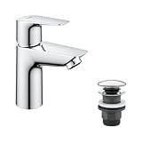 GROHE StartEdge, Waschtischarmatur, wassersparend (Wasserhahn für das Bad, 15cm hoch, Badarmatur...
