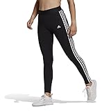 adidas Damen 3 Stripes Tights, Black/White, L