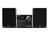 SHARP XLB517DBR Mirco-Soundsystem 45W (Digitalradio mit DAB, DAB+ und UKW/FM-Radio, Bluetooth, USB,...