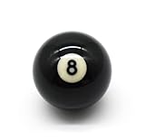 BILMAG Billard Zubehör - Einzelkugel Nr. 8, Schwarz, 57,2 mm - Poolbillard, Top-Qualität