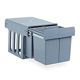 Relaxdays Einbau-Mülleimer, Küche, ausziehbar, Unterschrank für Müllsystem, (Fassungsvermögen 1...