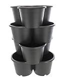 SUSTANIA 1er Set Pflanzturm 4 Etagen Kartoffelturm, Maße: 66x42x40 cm,Pflanzkübel für Kartoffeln...