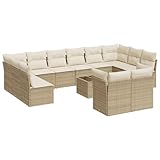 QJBSAVVA Lounge Sofa Outdoor Balkon Möbel Set Garden Furniture Sets Balkon Lounge Klein - 13-TLG....