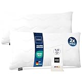 LILENO HOME Kopfkissen 40x80 cm [2er Set] mit 650g Kissen-Füllung - Bett oder Deko Kissen mit...