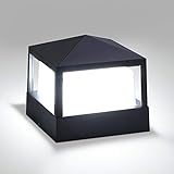Glighone LED Außenlampe Pfostenleuchten für Außen, Zaunkappe, Pfosten Licht, Wegeleucht, Alu 18W,...