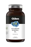 Oildem Bio Schwarzkümmelöl Kapseln (Ohne Hitze) Kaltgepresst (original Nigella sativa), Vegan -...