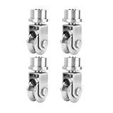 Kugellager aus edelstahl, 4 Stück 2 Zoll Kabelrollenrad 304 Edelstahl 360° drehbar V-Rillenlager...