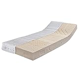 RAVENSBERGER Latexmatratze Komfort-Natura - Härtegrad H3, mittelfest, RG 80-100 x 200 cm, Höhe 18...