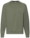 Fruit of the Loom Herren, Sweatshirt, Raglan Sweatshirt XL,Classic Olive