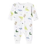 NAME IT Baby - Jungen Nbmnightsuit Zip Wild Lime Dino Noos, Bright White, 92