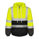 Graunton Warnschutz Pullover Herren Mit Reißverschluss, Warnschutzjacke für Männer und...