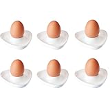 Westmark 6 Eierbecher, Dreieckig, Stapelbar, Hochwertiger Kunststoff, Tri, Weiß, 20702241