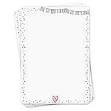 younikat Briefpapier Set Konfetti I 50 Blatt 90 g/qm DIN A4 I abgerundete Ecken stilvolles...