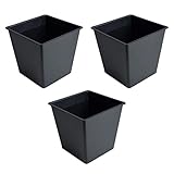 ESTEXO Kunststoff Einsatz für Polyrattan Blumentopf 26 cm Pflanztopf Anzuchttopf Blumenkübel...