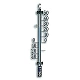 TFA Dostmann Analoges Außenthermometer, 12.5001.01, aus Metall, zur Temperaturmessung, wetterfest,...