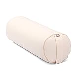 Bodhi | Yoga Bolster ECO | 100% Bio-Baumwolle | Yogarolle mit Bio Dinkelfüllung | Waschbarer Bezug...