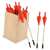 ibasenice 1 Satz Wurfspiel Set mit Töpfen und Pfeilen Lustiges Pfeilspiel für Outdoor...