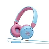 JBL Jr310 On-Ear Kinder-Kopfhörer in Hellblau-Rosa – Kabelgebundene Ohrhörer mit Headset und...