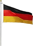 normani Aluminium Fahnenmast 6,20-6,80-7,50-8,00 oder 9,00 m Höhe inkl. Deutschlandfahne Farbe...