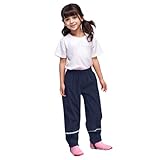 Regenhose Jungen 152, Unisex Kinder Matschhose Junge Und Mädchen Winddicht Cargohose Mit Gummizug...