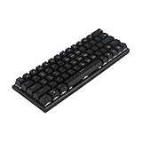 EasyByMall Kompakte mechanische Gaming-Tastatur mit 61 Tasten, RGB-Hintergrundbeleuchtung,...