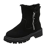 TYUIOP plateau boots damen hausschuhe damen lammfell gefütterte gummistiefel damen gummi...