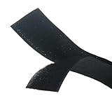 Schwarzes Klettband-Set zum Aufnähen mit nicht klebender Rückseite aus Nylongewebe, 5 cm - 1 m